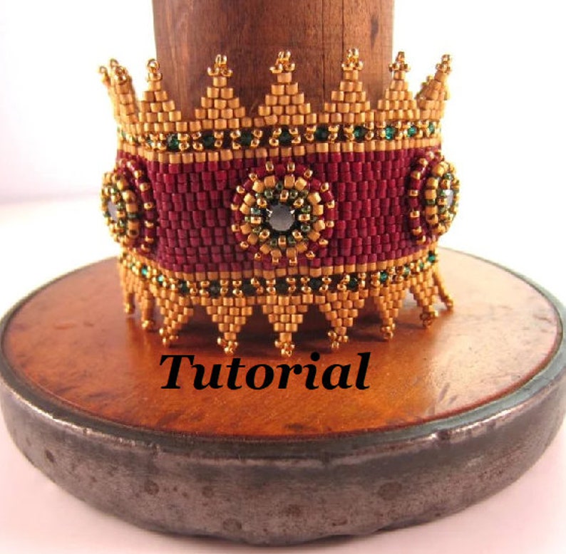Tutorial for Carousel Cuff Bracelet With Swarovski Crystal Etsy