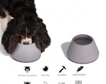 NUEVO 2026: El comedero FOREVER – Comedero ergonómico para perros con orejas largas, silicona de grado alimenticio, antideslizante, previene la humedad en las orejas.