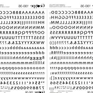 vintage Geotype Rub-on Graphic Art Lettres & Chiffres Police - FRIZ QUADRATA 36PT