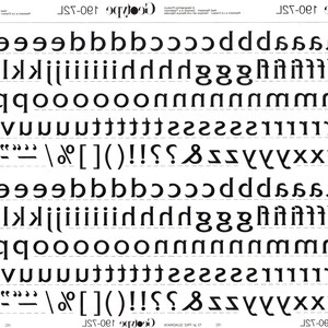 vintage Geotype Rub-on Graphic Art Lettres & Chiffres Police - FRIZ QUADRATA 72PT, L