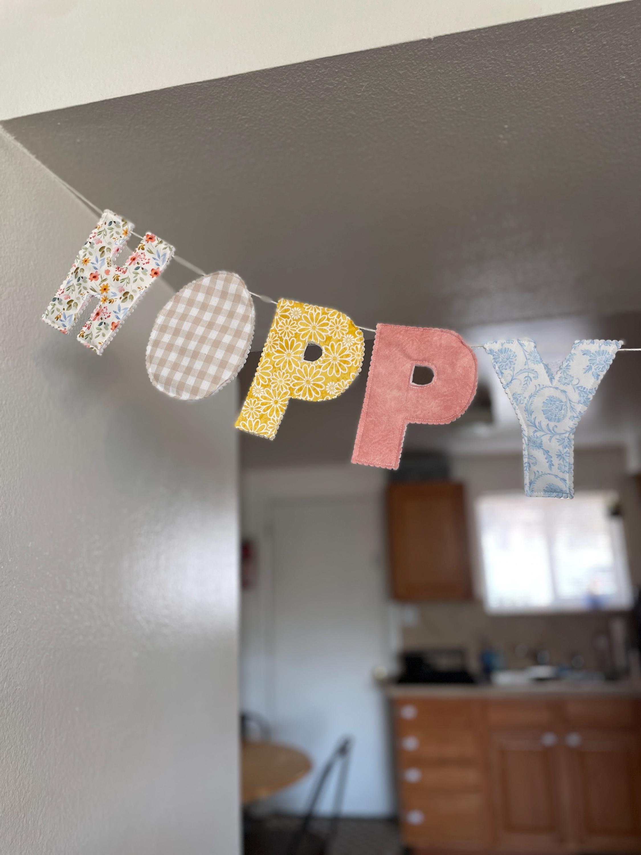 Hoppy Easter Fabric Banner - Etsy