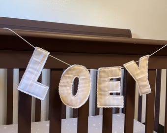 Banner de nombre de tela - Personalizable
