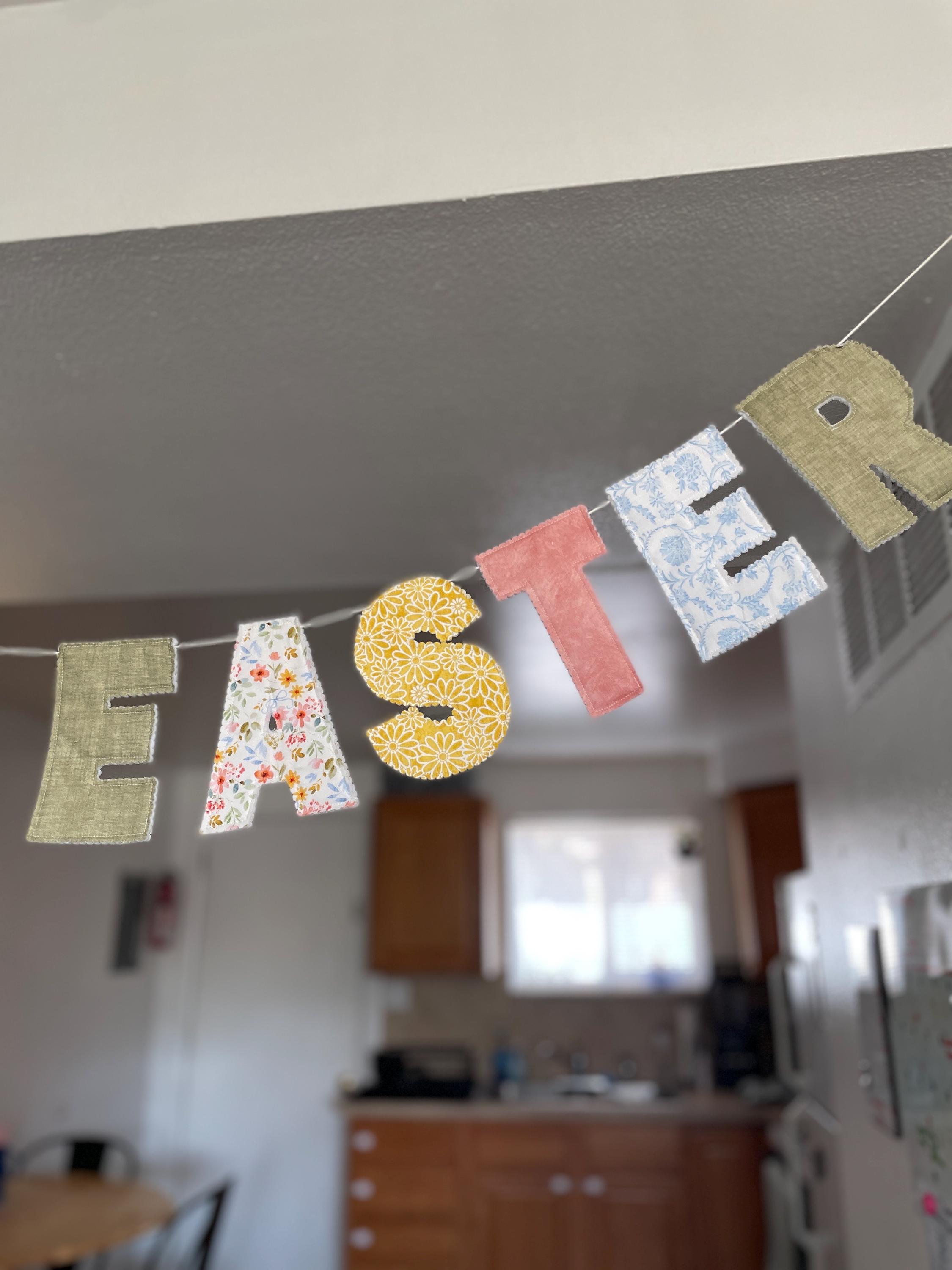Hoppy Easter Fabric Banner - Etsy