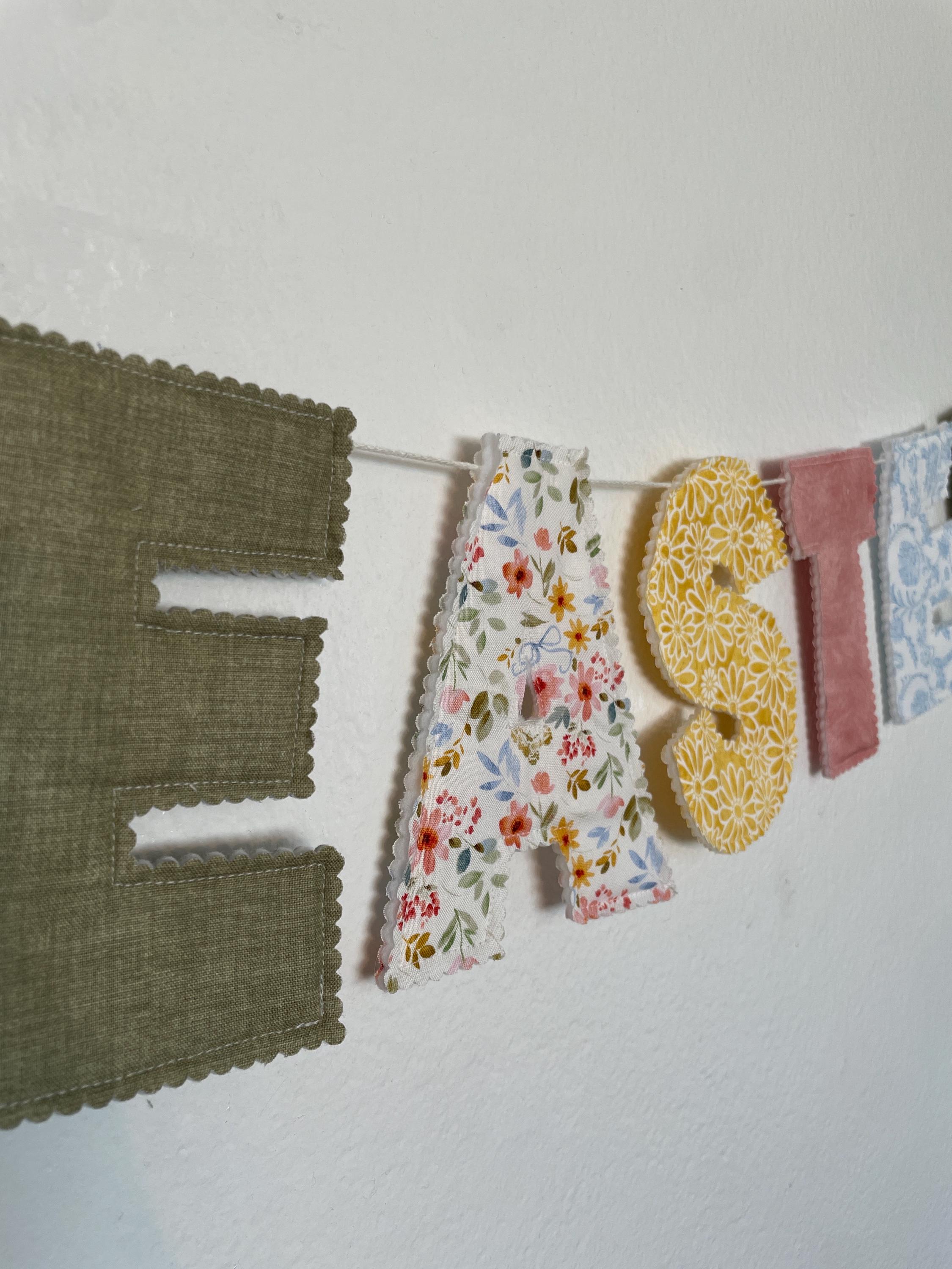 Hoppy Easter Fabric Banner - Etsy