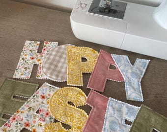 Hoppy Easter Fabric Banner