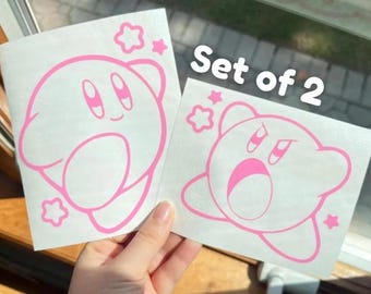 Juego de pegatinas de vinilo de Kirby / Pegatinas impermeables