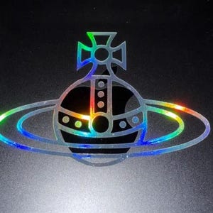 Saturn Planet Orb Nana Decal Vinyl Sticker | Vivienne | nana silver | Y2K Sticker Decal |