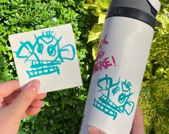 Arcane League of Legends Jinx Graffiti Monkey LoL Vinyl Decal Sticker | Jinx and Vi - Arcane Sticker - Jinx Sticker - LoL Riot Games