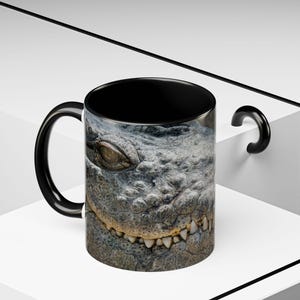 Crocodile Accent Coffee Mug: Wildlife Lover Gift