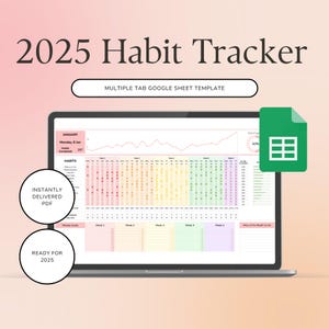 2025 Ultimate Habit Tracker Google Sheets Planner Template