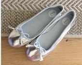 37-COCO-LUXE ballerines - chaussures en cuir - 37 - argent. Disponible en différentes tailles