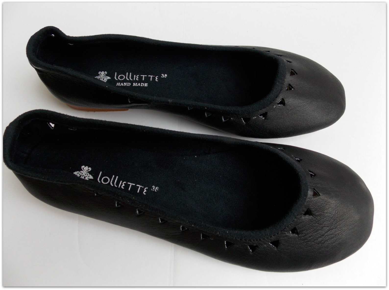 aztec. black leather ballet flats/ women's leather shoe/ cut-out flats- available to custom order only aztec. black leather ballet flats/ women's leather shoe/ cut-out flats- available to custom order only
