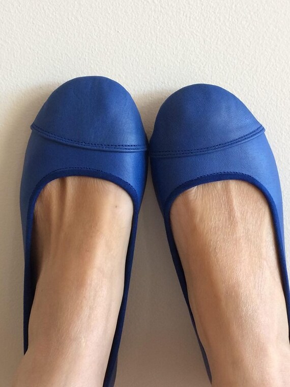 LUNAR. Cobalt Blue flats / women shoes 