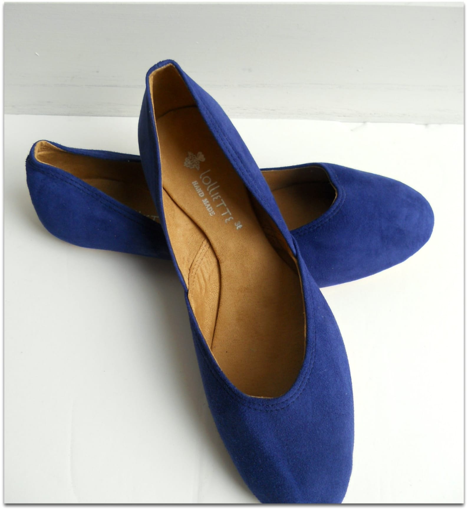 maya. cobalt blue suede/ ballet flats/ women's suede shoes/ wedding flats. available in different sizes see below