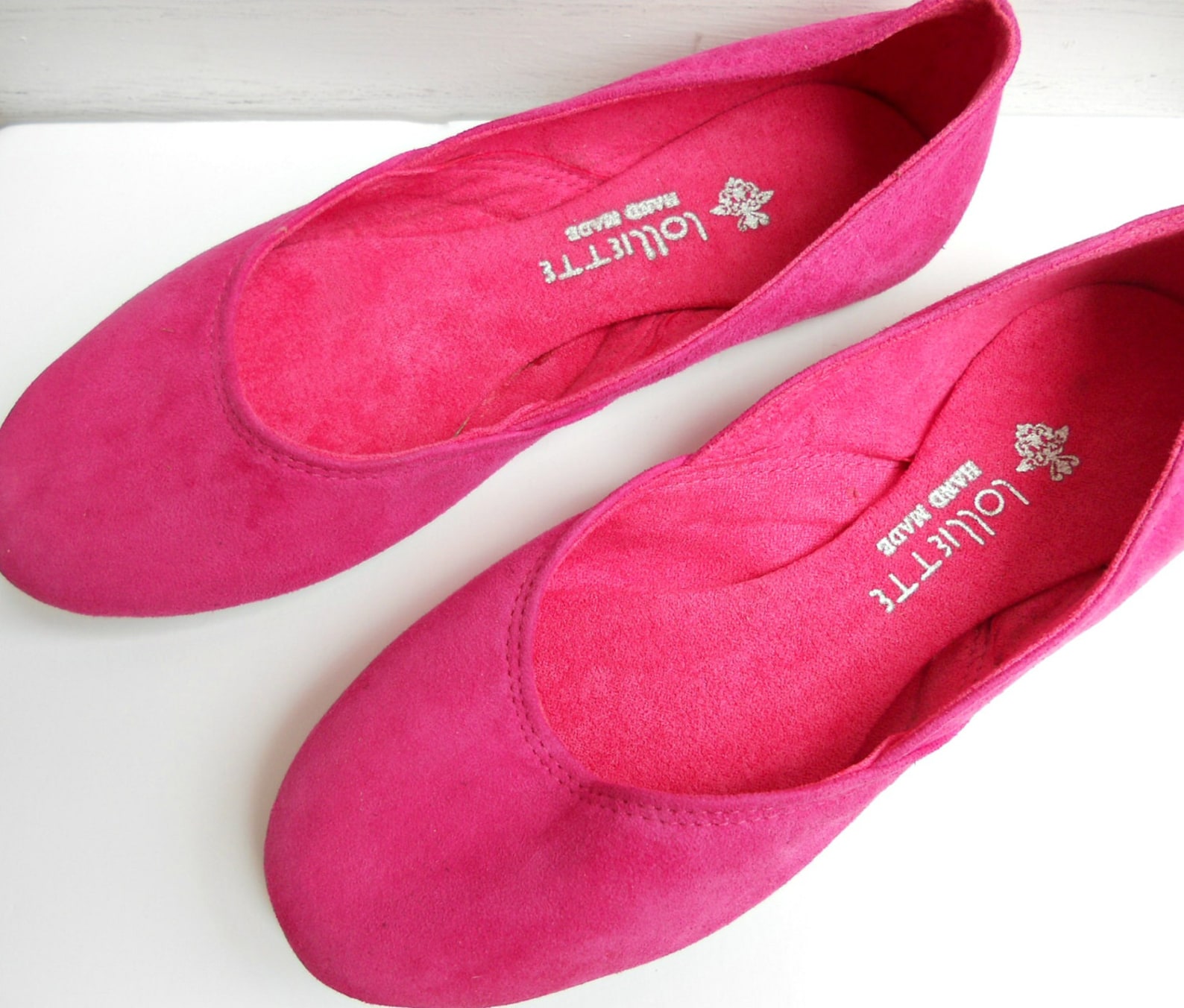 maya. pink suede ballet flats/ women's shoes/ bridal flats. available to custom order only!