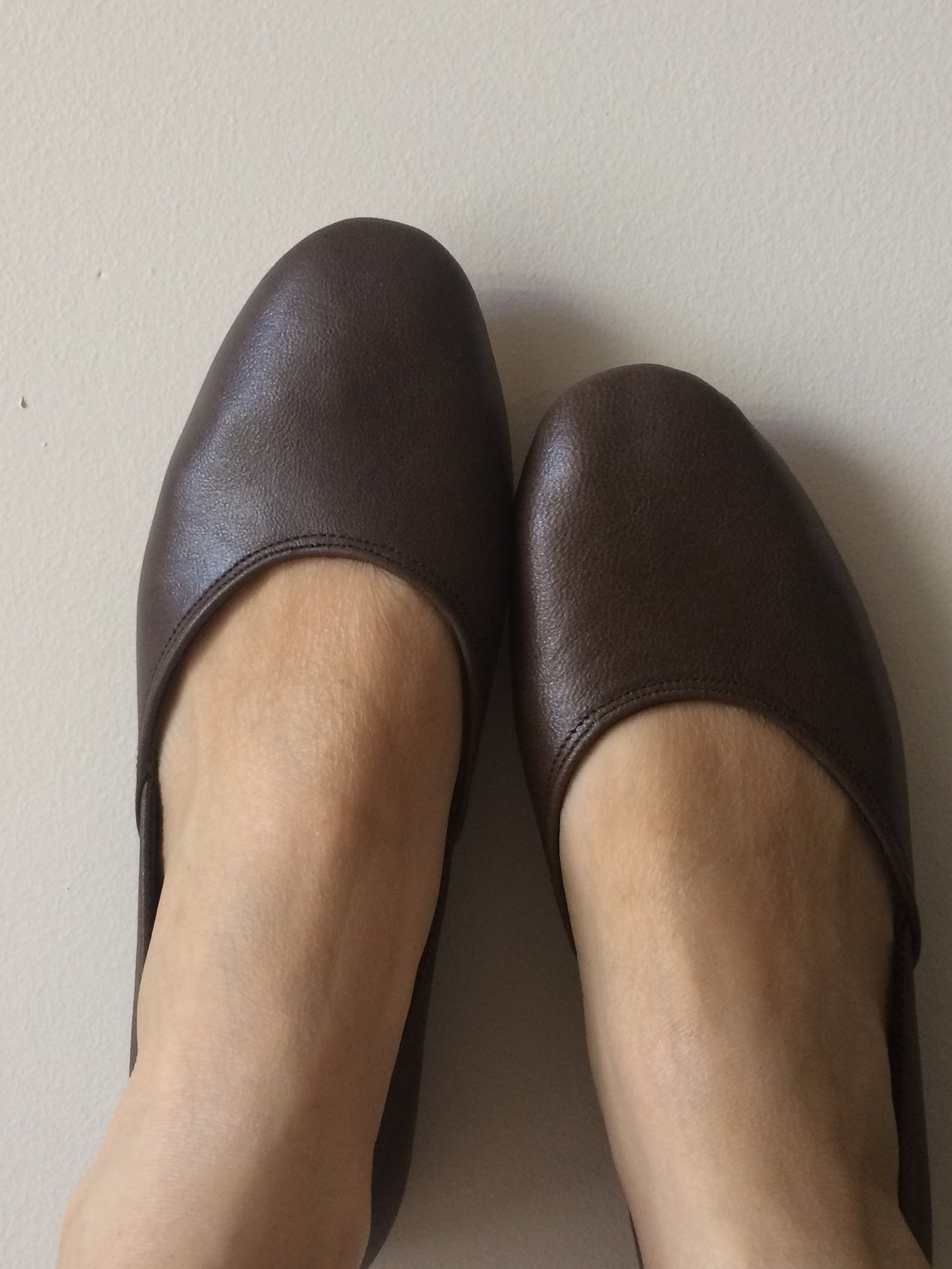 maya. aged brown leather ballet flats/ women's leather shoes/ brown flats. available in different colours & sizes