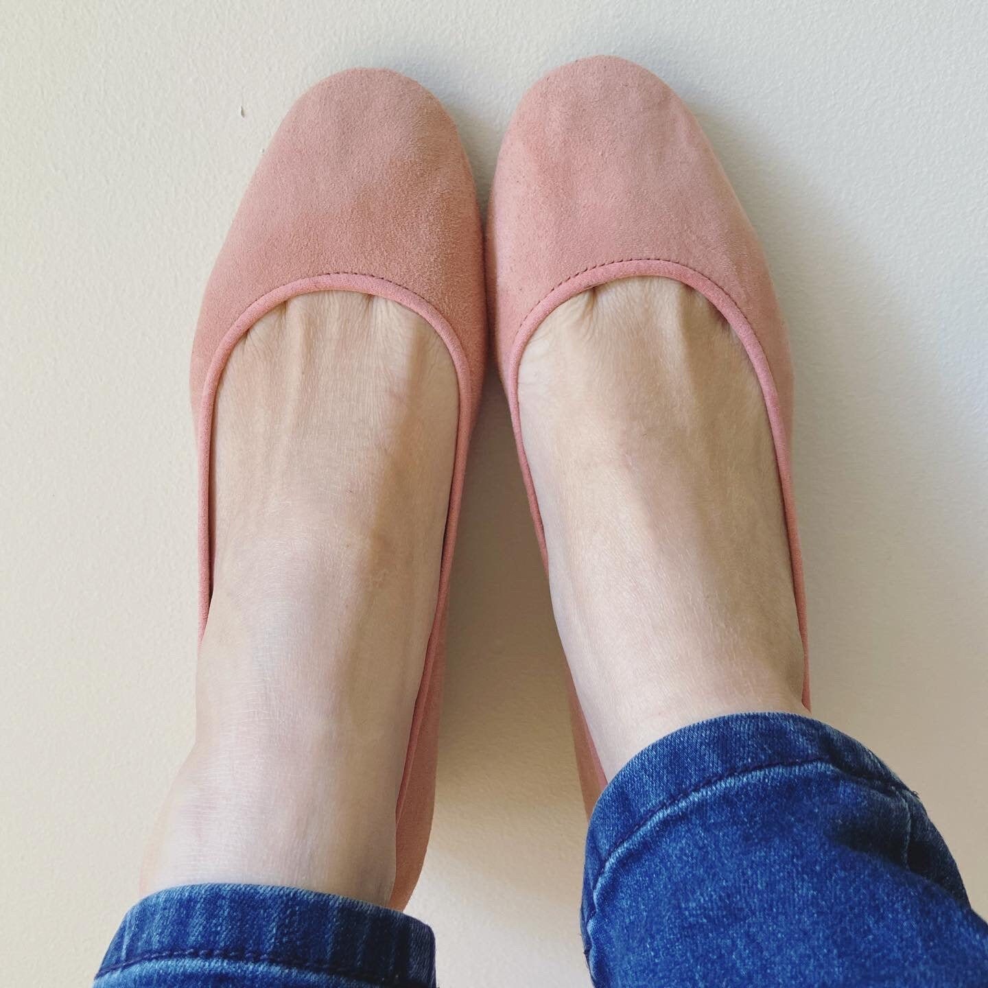 Blush suede best sale flats