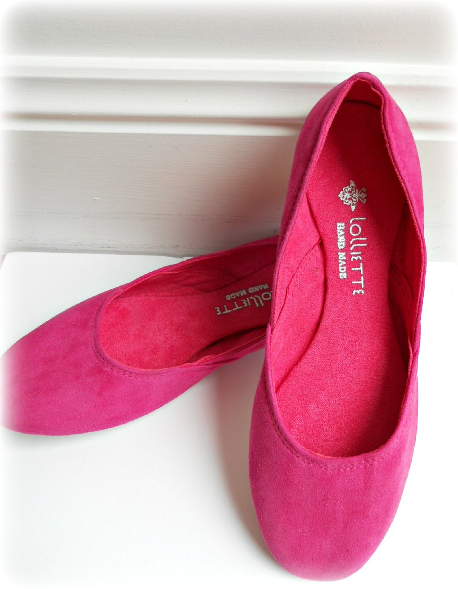maya. pink suede ballet flats/ women's shoes/ bridal flats. available to custom order only!