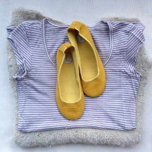 LUNAR. Lemon Zest flats / women shoes / suede flat shoes / women flats / Yellow ballet flats. Available in different colours image 5