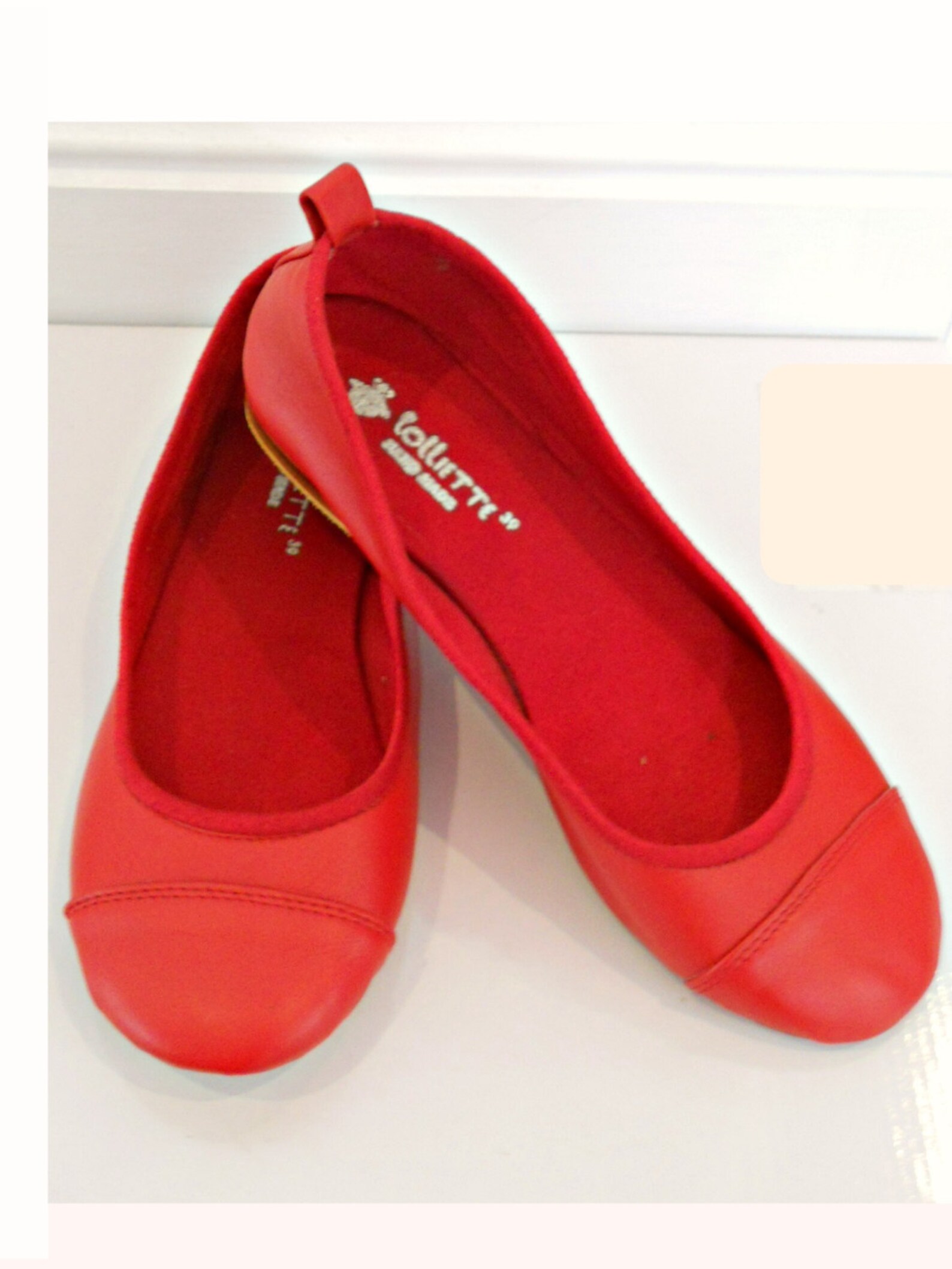 LUNAR. Red flats / women shoes / leather flat shoes / women Etsy