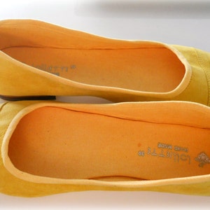 LUNAR. Lemon Zest flats / women shoes / suede flat shoes / women flats / Yellow ballet flats. Available in different colours image 3