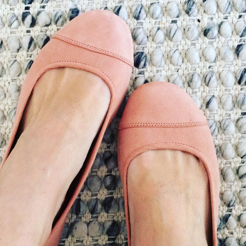 LUNAR Available in different colours Blush flats women shoes suede flat shoes women flats Blush pink leather flats