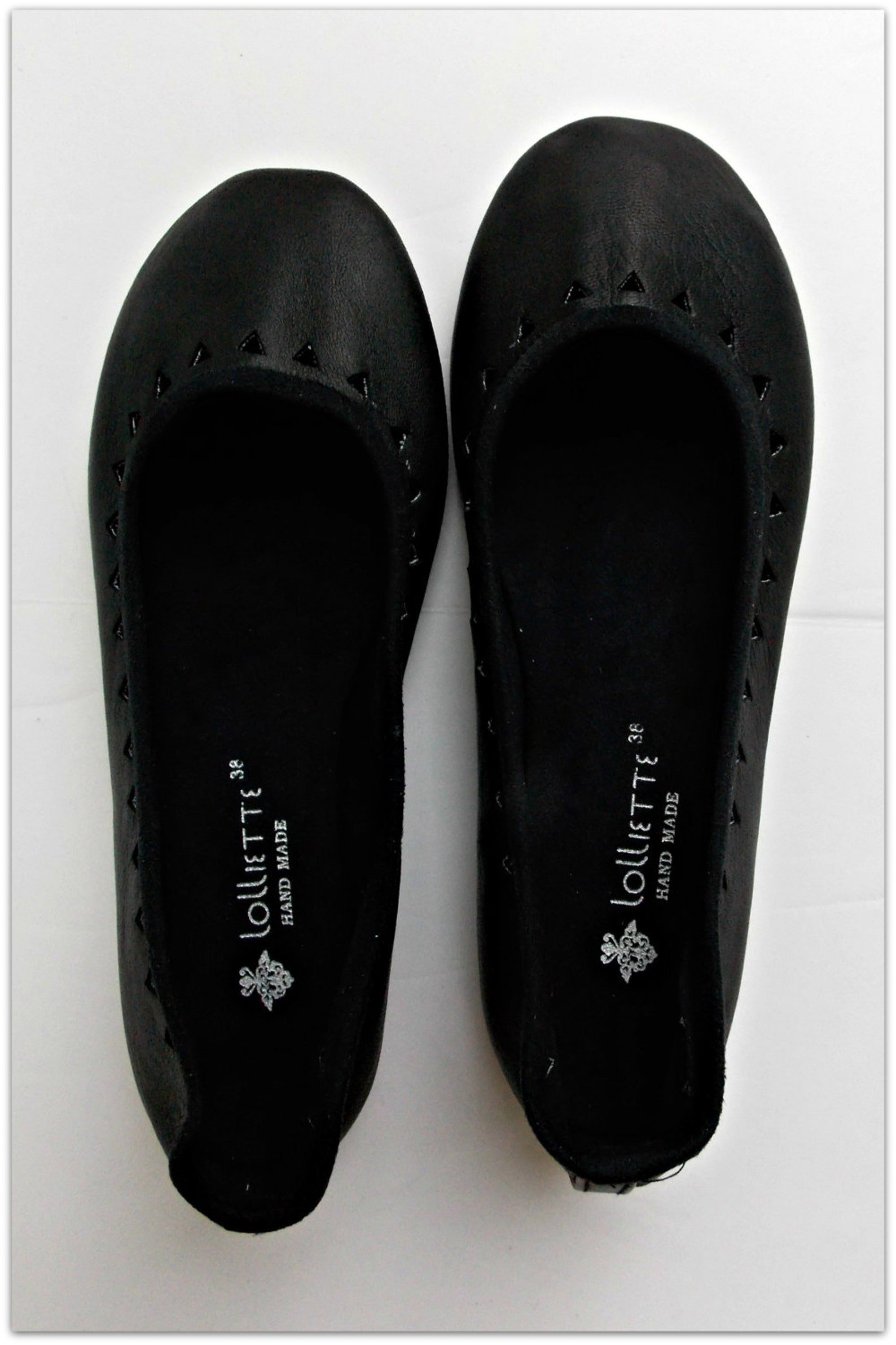 aztec. black leather ballet flats/ women's leather shoe/ cut-out flats- available to custom order only aztec. black leather ballet flats/ women's leather shoe/ cut-out flats- available to custom order only