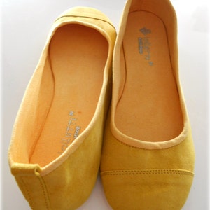 LUNAR. Lemon Zest flats / women shoes / suede flat shoes / women flats / Yellow ballet flats. Available in different colours image 4