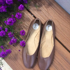 MAYA. Bronze Leather Ballet Flats/ Women's Leather Shoes/ Bridal flats. Available in different colours & sizes. PRE-ORDER Only image 8