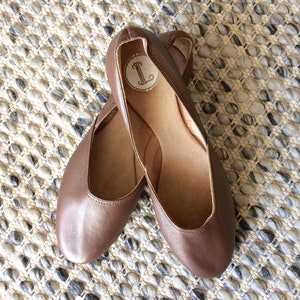 MAYA. Bronze Leather Ballet Flats/ Women's Leather Shoes/ Bridal flats. Available in different colours & sizes. PRE-ORDER Only image 9