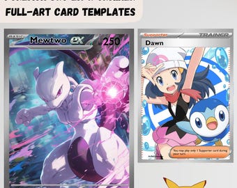 Scarlet/violet EX & TRAINER Custom Pokemon Card Templates | Easy to Use  Full-art Canva Templates and PNG Files - Etsy