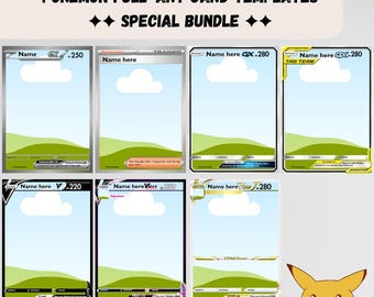 pokemon tcg card template Scarlet/violet EX & TRAINER Custom Templates | Easy to Use Full-art Canva Templates and PNG Files Custom Pokemon Card Templates Bundle