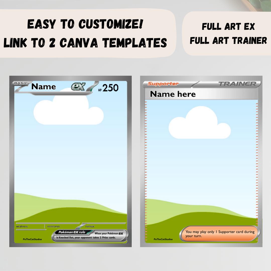 Scarlet/violet EX & TRAINER Custom Pokemon Card Templates | Easy to Use  Full-art Canva Templates and PNG Files - Etsy