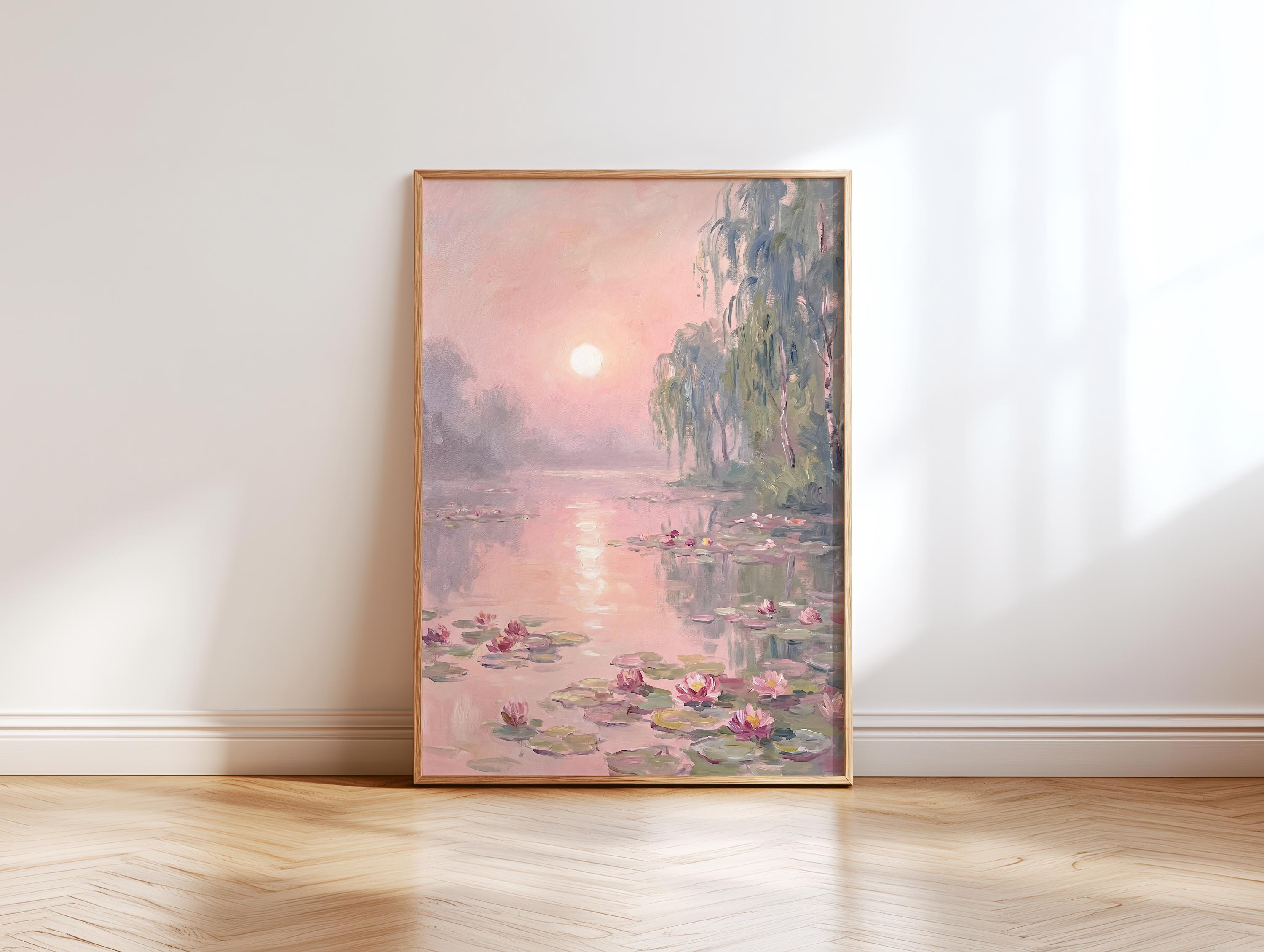 ピンクの夕焼けの絵 - Etsy 日本