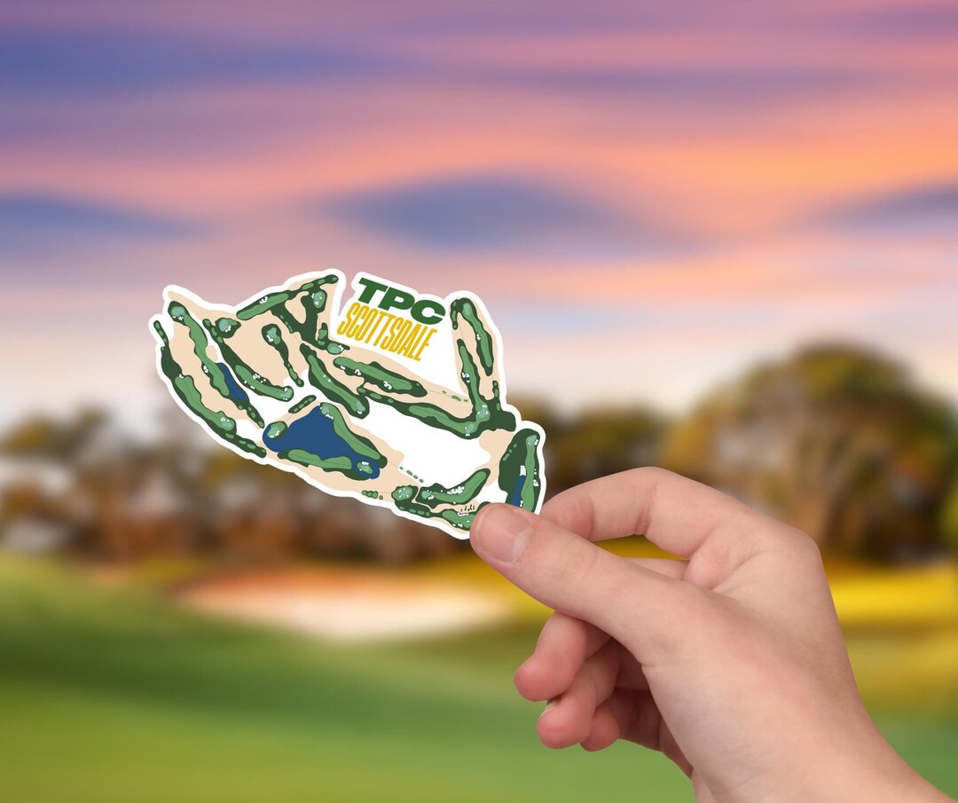 Course Topper Sticker Scottsdale Course Layout Sticker, Golf Course Stickers - Etsy