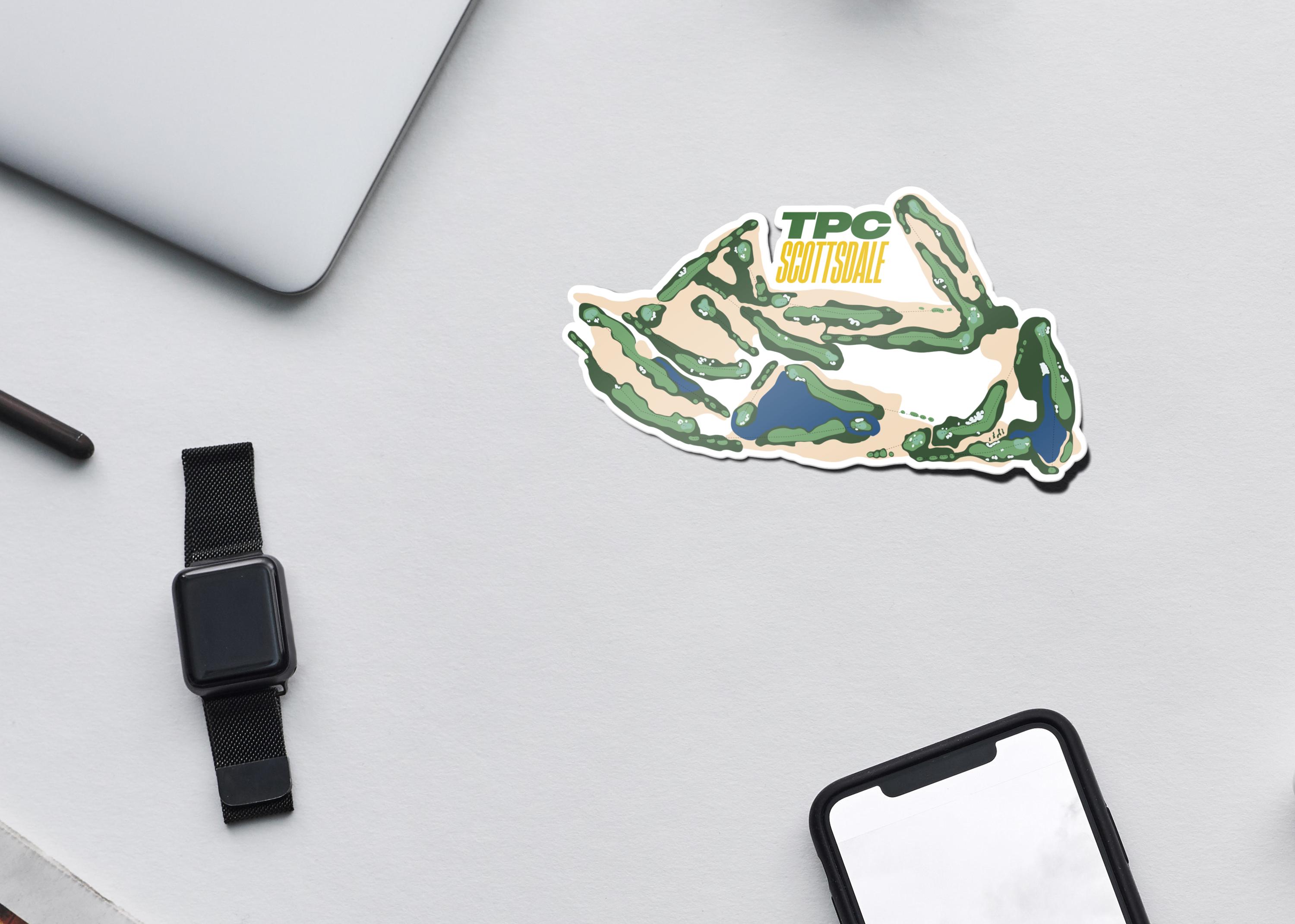 Stickers Course Scottsdale Course Layout Sticker, Golf Course Stickers - Etsy