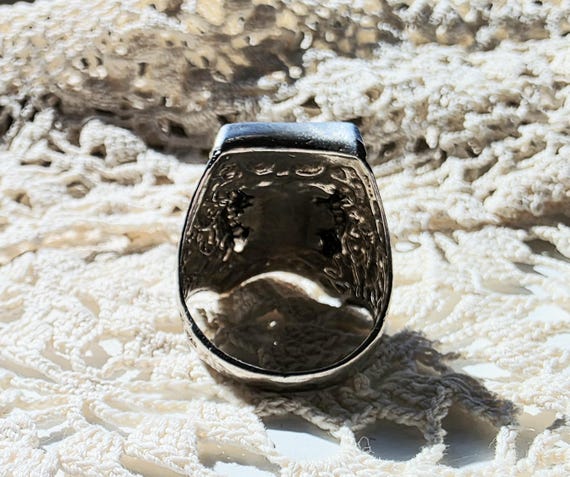 Vintage Bali Sterling Silver Garnet Ring: Handcra… - image 4