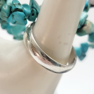 Sterling Silver Unisex Band Ring - Size 9.5 - Minimalist Wedding Jewelry