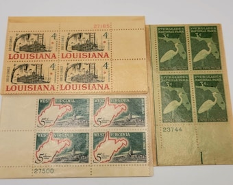 ヴィンテージ切手5枚 - モンタナ州の州鳥と花 - No. 1978 - Etsy 日本