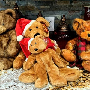 Vintage Beanie für Babys Teddybären Lot - TY Plüsch Weihnachten & Classic Sammlerstücke