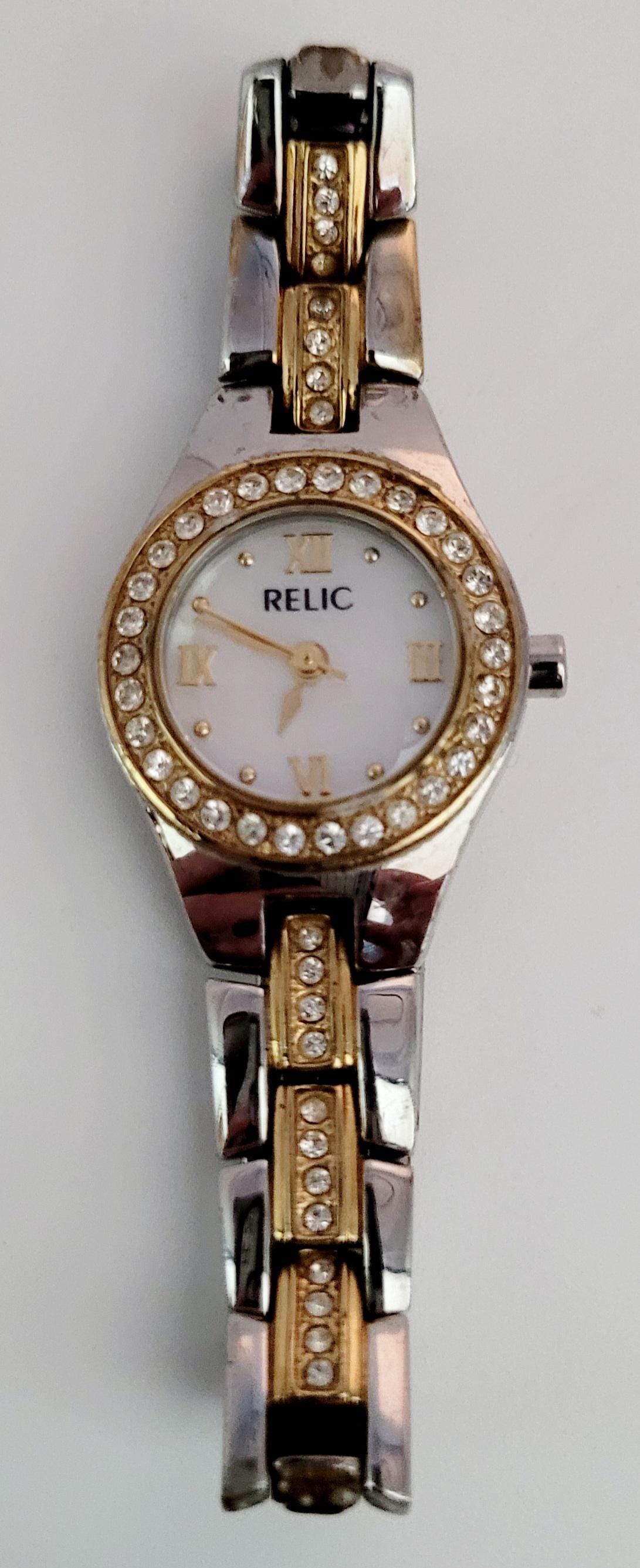 Relic Queens Court Watch: Vintage Crystal Bracelet Timepiece  display picture 1