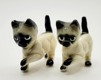 シャム猫の置物：陶器製の子猫の像、日本製ヴィンテージ - Etsy 日本