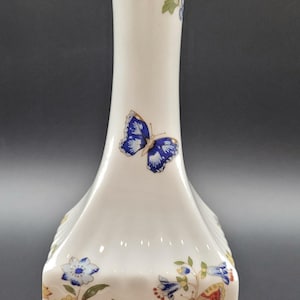 Aynsley • Cottage Garden • Fine Bone China Vase • Vintage Floral • England Handmade Collectible