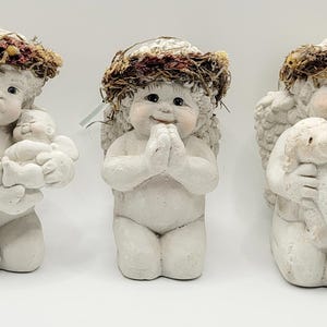 Vintage Dreamsicles Cherub Figurines Set: 90s Angelic Decor