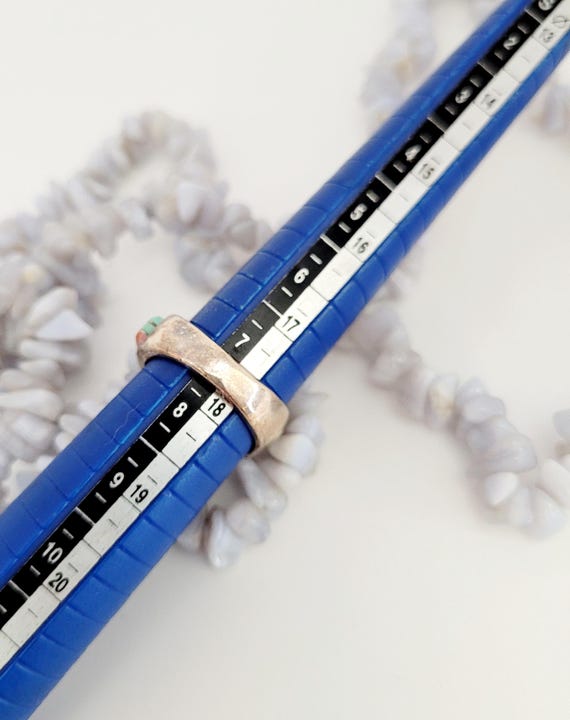 スギライト ターコイズ オニキス インレイリング ヴィンテージ 11