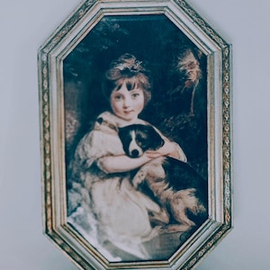 Antique Girl With Dog Picture - Etsy