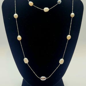 Freshwater Pearl Necklace Bracelet Set: Champagne, White, Multi-Colored