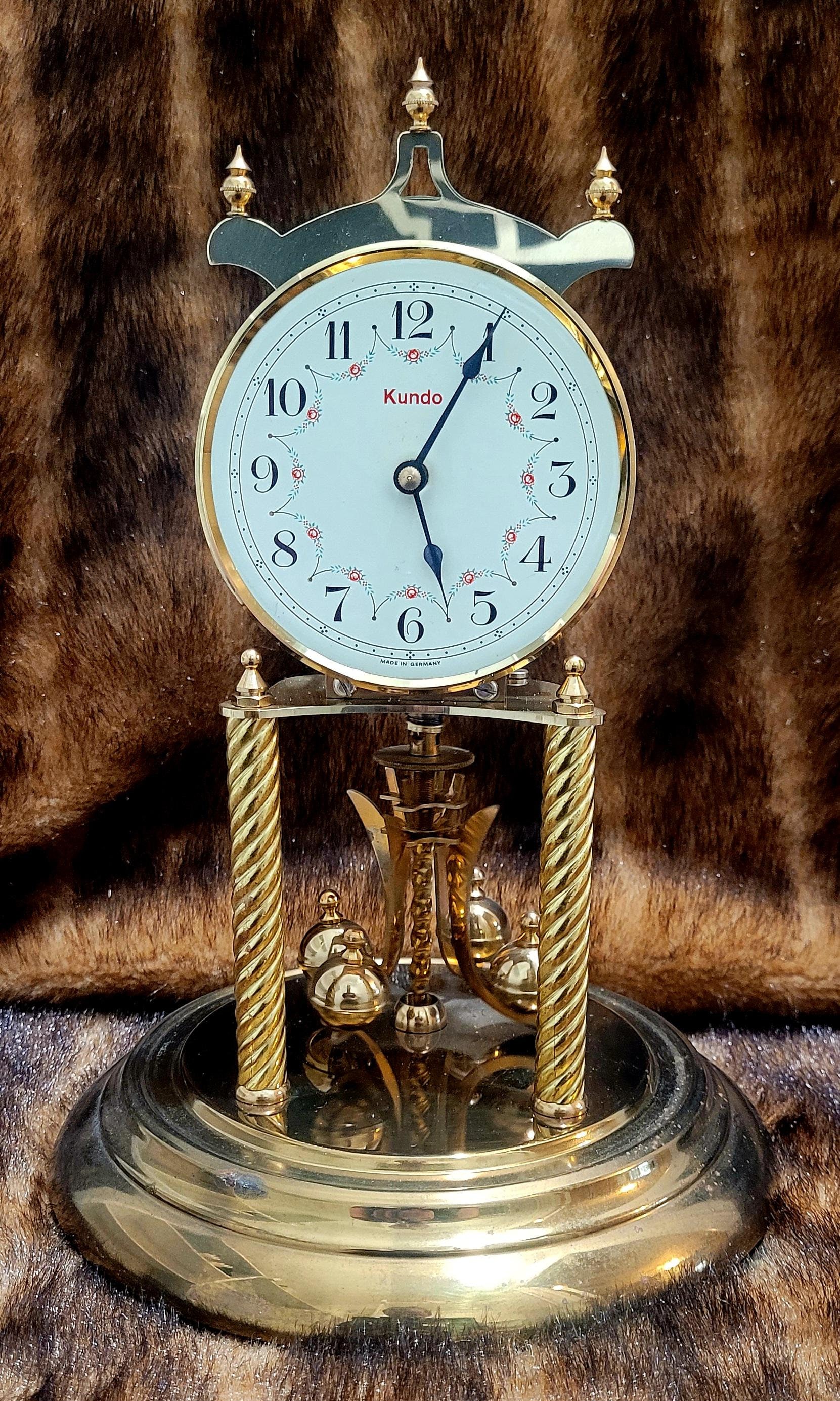 Vintage Kundo 400-day Anniversary Clock, Brass Base, German - Main Image
