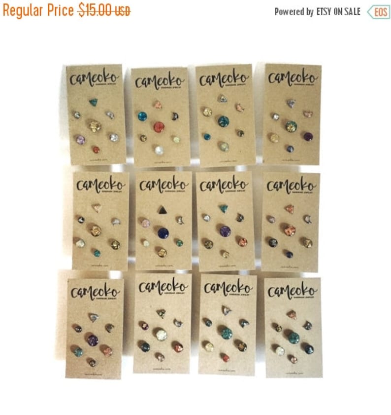The Mix Pack Seven Earrings Variety Pack Resin Post on Etsy