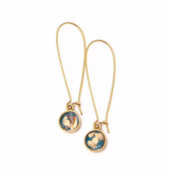 Enamel, Resin and Mica Earrings